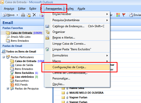 Abrir ferramentas